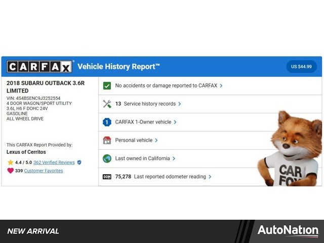 2018 Subaru Outback 4WD Sport Utility Vehicles